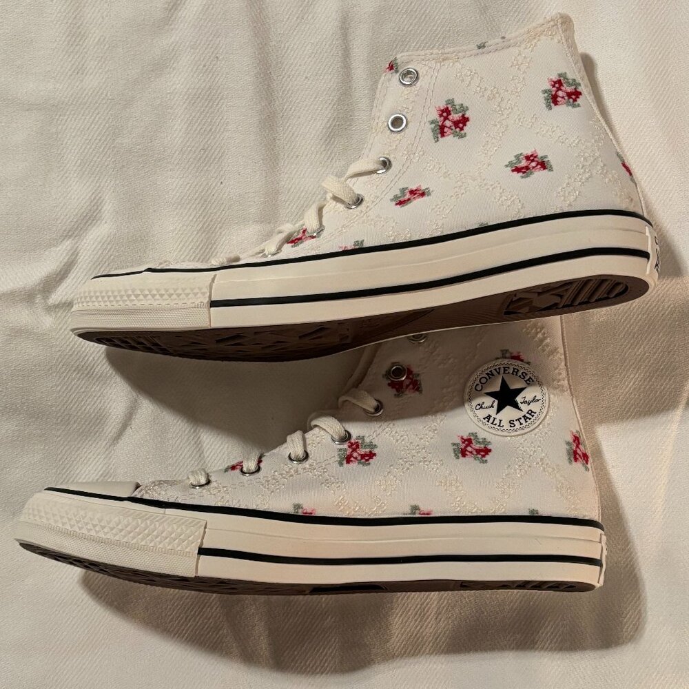 Chuck Taylor All Star Rose Cross Stitch